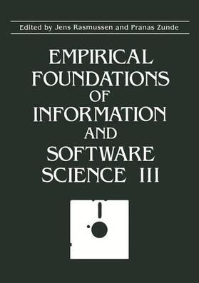 Rasmussen / Zunde |  Empirical Foundations of Information and Software Science III | Buch |  Sack Fachmedien