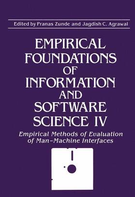 Agrawal / Zunde |  Empirical Foundations of Information and Software Science IV | Buch |  Sack Fachmedien