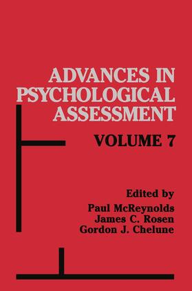 McReynolds / Rosen / Chelune |  Advances in Psychological Assessment | Buch |  Sack Fachmedien