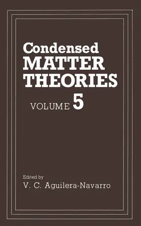 Aguilera-Navarro |  Condensed Matter Theories | Buch |  Sack Fachmedien