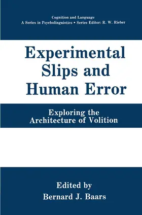 Baars |  Experimental Slips and Human Error | Buch |  Sack Fachmedien