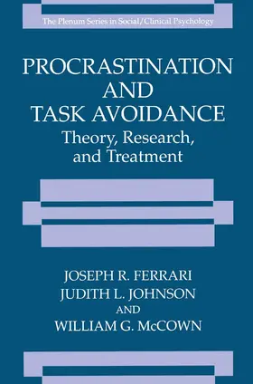 Ferrari / McCown / Johnson |  Procrastination and Task Avoidance | Buch |  Sack Fachmedien