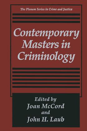 Laub / McCord | Contemporary Masters in Criminology | Buch | 978-0-306-44960-4 | sack.de