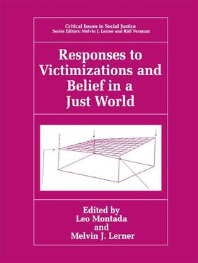 Lerner / Montada |  Responses to Victimizations and Belief in a Just World | Buch |  Sack Fachmedien