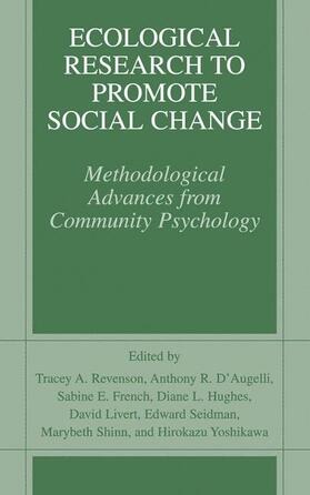 Revenson / D'Augelli / French |  Ecological Research to Promote Social Change | Buch |  Sack Fachmedien