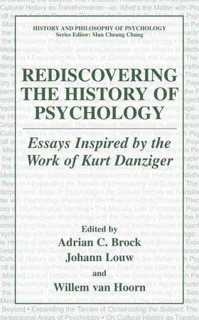 Brock / van Hoorn / Louw |  Rediscovering the History of Psychology | Buch |  Sack Fachmedien