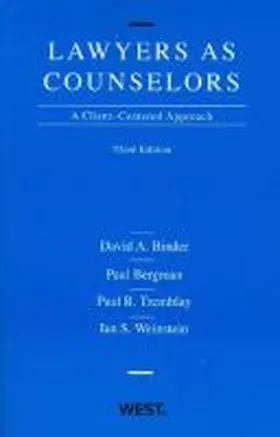 Binder |  Lawyers as Counselors, A Client-Centered Approach | Buch |  Sack Fachmedien