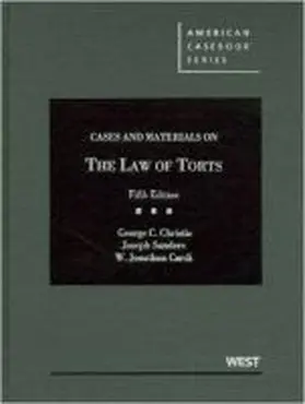 Christie |  Cases and Materials on the Law of Torts | Buch |  Sack Fachmedien