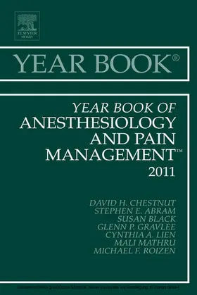 Chestnut MD |  Year Book of Anesthesiology and Pain Management 2011 | eBook | Sack Fachmedien