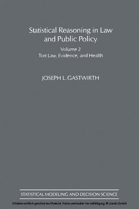  Statistical Reasoning in Law and Public Policy | eBook | Sack Fachmedien