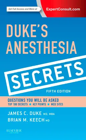 Duke MD / Duke / Keech MD |  Duke's Anesthesia Secrets E-Book | eBook | Sack Fachmedien