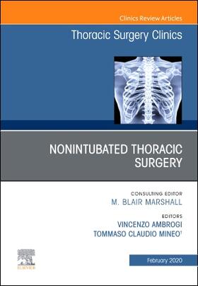 Mineo |  Nonintubated Thoracic Surgery, an Issue of Thoracic Surgery Clinics | Buch |  Sack Fachmedien