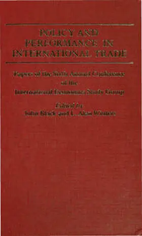 Black / Winters |  Policy and Performance in International Trade | Buch |  Sack Fachmedien