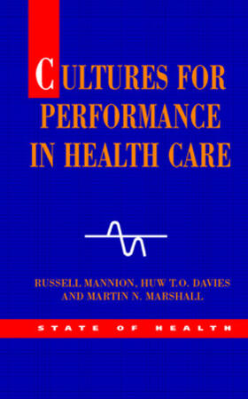 Mannion / Davies / Marshall | Cultures for Performance in Health Care | Buch | 978-0-335-22632-0 | sack.de