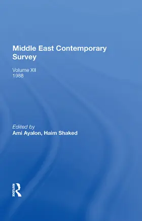 Ayalon |  Middle East Contemporary Survey | Buch |  Sack Fachmedien