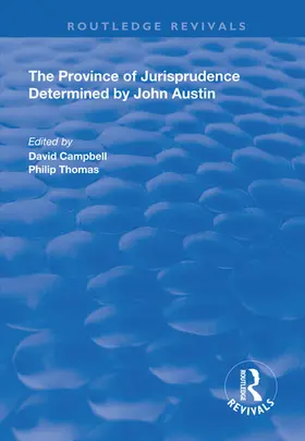 Campbell / Thomas |  The Province of Jurisprudence Determined by John Austin | Buch |  Sack Fachmedien