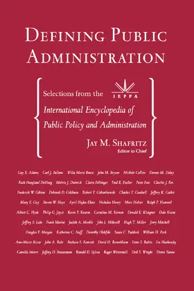 Shafritz |  Defining Public Administration | Buch |  Sack Fachmedien