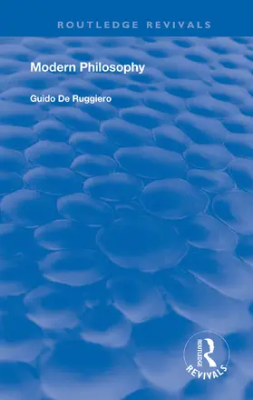 De Ruggiero |  Modern Philosophy | Buch |  Sack Fachmedien