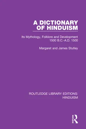 Stutley |  A Dictionary of Hinduism | Buch |  Sack Fachmedien