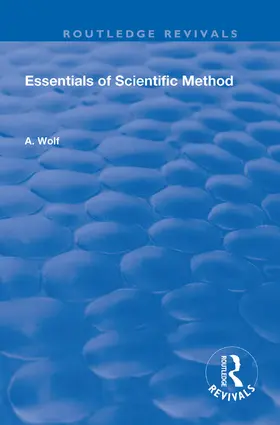 Wolf |  Essentials of Scientific Method | Buch |  Sack Fachmedien