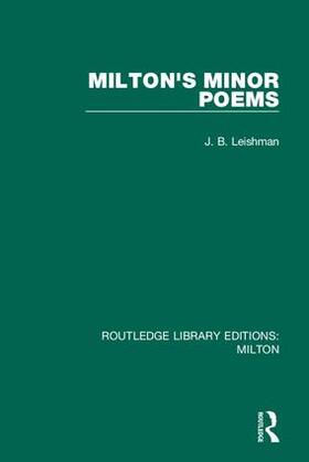 Leishman |  Milton's Minor Poems | Buch |  Sack Fachmedien