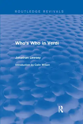 Lewsey |  Who's Who in Verdi | Buch |  Sack Fachmedien