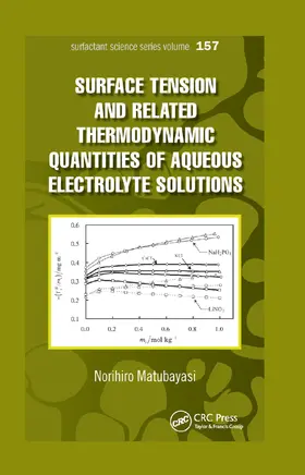 Matubayasi |  Surface Tension and Related Thermodynamic Quantities of Aqueous Electrolyte Solutions | Buch |  Sack Fachmedien