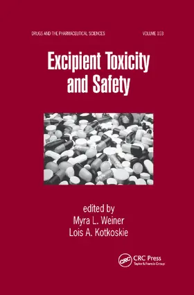 Weiner / Kotkoskie |  Excipient Toxicity and Safety | Buch |  Sack Fachmedien