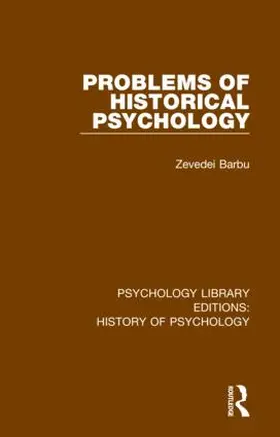 Barbu |  Problems of Historical Psychology | Buch |  Sack Fachmedien