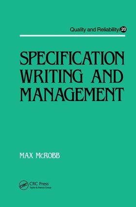 Mcrobb |  Specification Writing and Management | Buch |  Sack Fachmedien