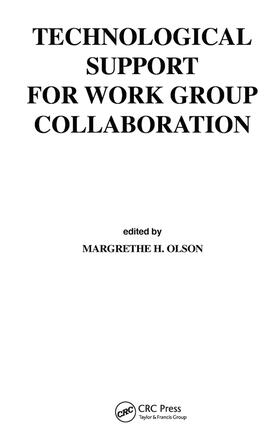 Olson / Olsonz |  Technological Support for Work Group Collaboration | Buch |  Sack Fachmedien