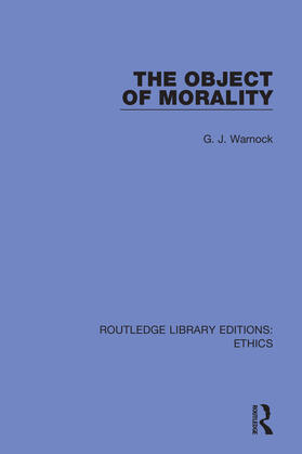 Warnock |  The Object of Morality | Buch |  Sack Fachmedien