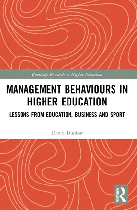 Dunbar |  Management Behaviours in Higher Education | Buch |  Sack Fachmedien