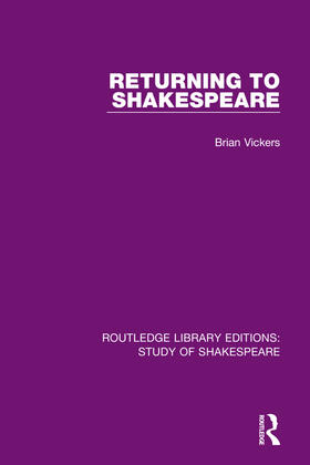 Vickers |  Returning to Shakespeare | Buch |  Sack Fachmedien
