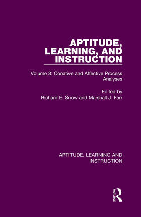 Snow / Farr |  Aptitude, Learning, and Instruction | Buch |  Sack Fachmedien