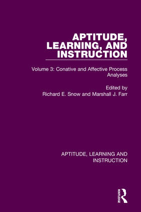 Snow / Farr |  Aptitude, Learning, and Instruction | Buch |  Sack Fachmedien