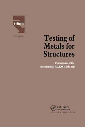 Mazzolani |  Testing of Metals for Structures | Buch |  Sack Fachmedien