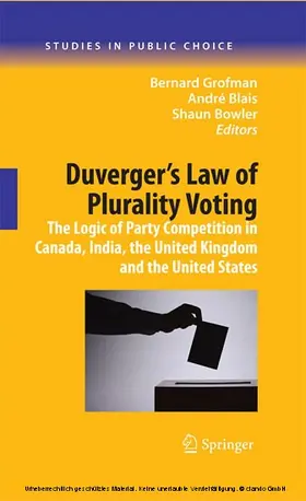 Grofman / Bowler / Blais | Duverger's Law of Plurality Voting | E-Book | sack.de