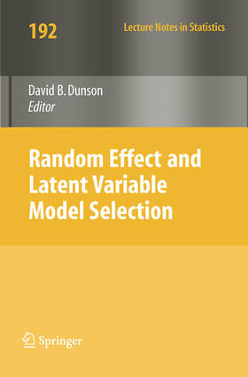 Dunson |  Random Effect and Latent Variable Model Selection | eBook | Sack Fachmedien