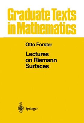 Forster |  Lectures on Riemann Surfaces | Buch |  Sack Fachmedien