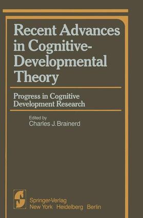 Brainerd |  Recent Advances in Cognitive-Developmental Theory | Buch |  Sack Fachmedien