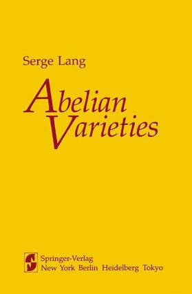 Lang |  Abelian Varieties | Buch |  Sack Fachmedien