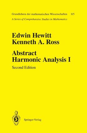 Ross / Hewitt |  Abstract Harmonic Analysis | Buch |  Sack Fachmedien