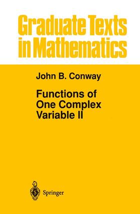 Conway |  Functions of One Complex Variable II | Buch |  Sack Fachmedien