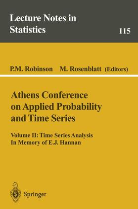 Rosenblatt / Robinson |  Athens Conference on Applied Probability and Time Series Analysis | Buch |  Sack Fachmedien