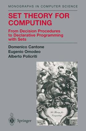 Cantone / Omodeo / Policriti |  Set Theory for Computing | Buch |  Sack Fachmedien