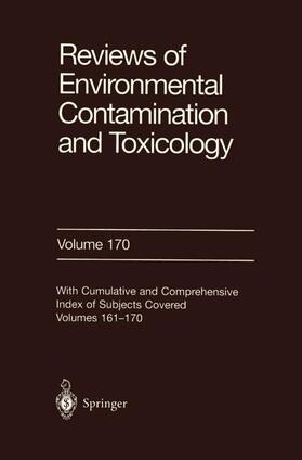 Ware |  Reviews of Environmental Contamination and Toxicology 170 | Buch |  Sack Fachmedien