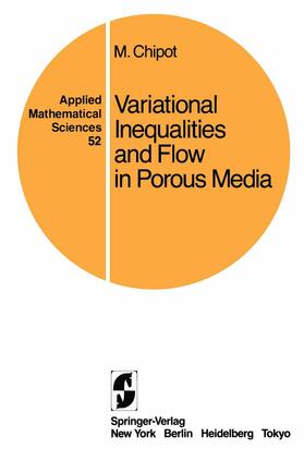 Chipot |  Variational Inequalities and Flow in Porous Media | Buch |  Sack Fachmedien
