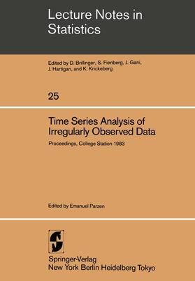 Parzen |  Time Series Analysis of Irregularly Observed Data | Buch |  Sack Fachmedien