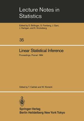 Klonecki / Calinski |  Linear Statistical Inference | Buch |  Sack Fachmedien